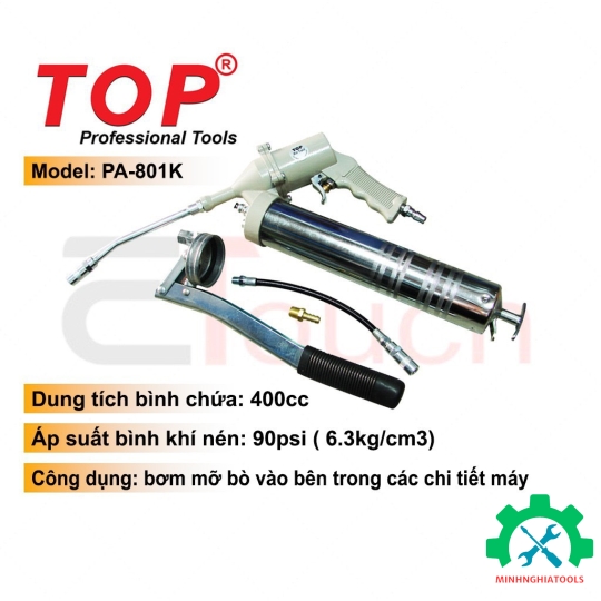 Bơm Mỡ Bằng Hơi ( 2 Chức Năng )TOP PA-801K 