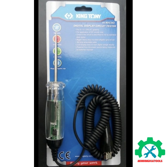 Bút thử điện xe máy ôtô Kingtony 9DC242 hiển thị số 