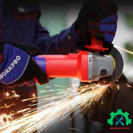 Máy mài góc 100mm, công suất 680W/Công Tắc đuôi Workpro - WP472021 