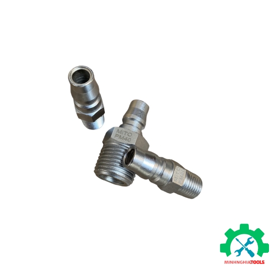 Đầu nối hơi cao cấp Mito-PM răng ngoài kích thước lẻ có PM20, PM30, PM40