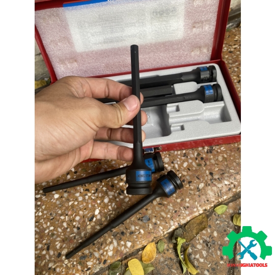 Bộ tube đen mũi lục giác dài 1/2 6 chi tiết H5-H14 Kingtony 4476MP