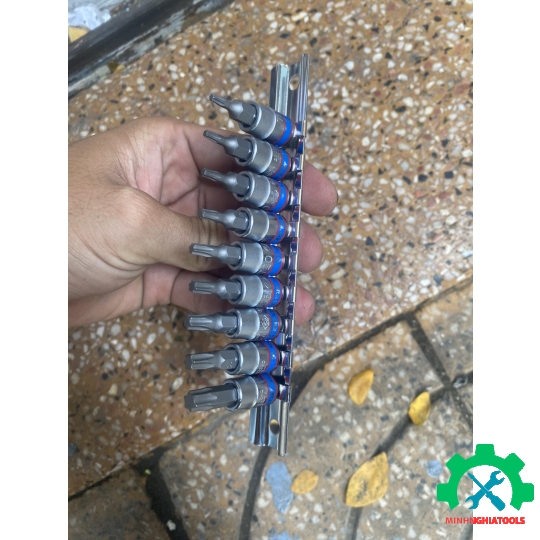 Bộ tuýp lục giác sao 1/4 Kingtony 2109PR 9 chi tiết T8-T40 