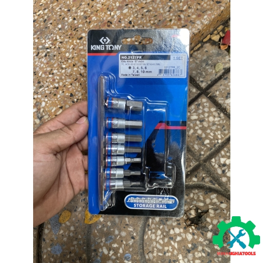 Bộ tuýp lục giác 1/4 Kingtony 2127PR 7 chi tiết H3-H10 