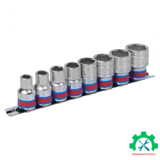 Bộ đầu tuýp 1/2 inch 8 chi tiết hệ inch Kingtony 4510SR loại 6 cạnh