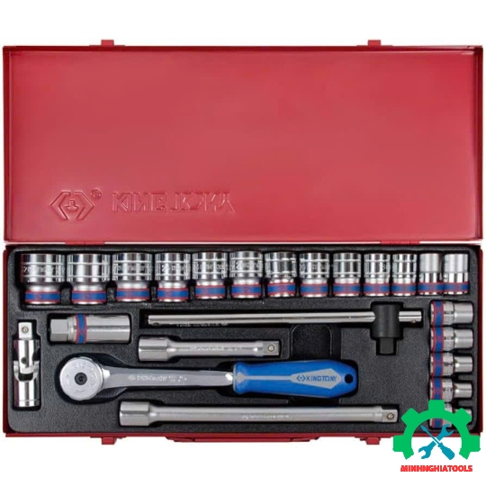Bộ tuýp 24 chi tiết hệ mét 1/2" Kingtony 4528MR02 (10-32mm) 