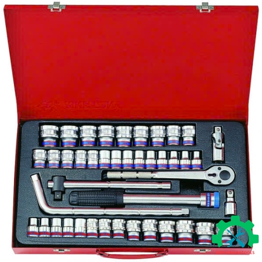 Bộ tuýp 1/2 inch 43 chi tiết hệ inch & hệ mét Kingtony 4544CR 