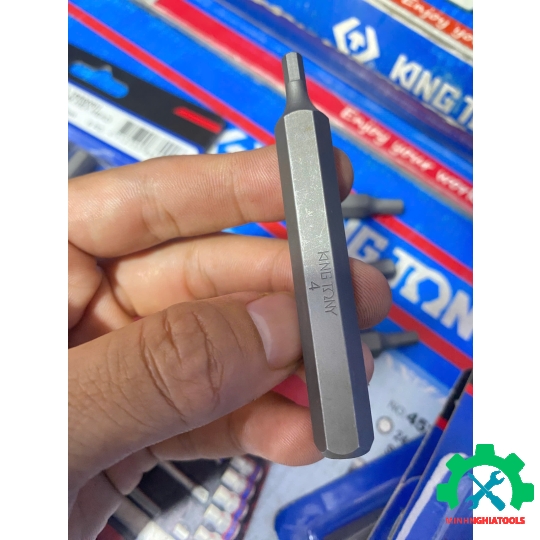 Mũi vít đóng lục giác Kingtony dài 80mm thân 10mm, size lẻ từ H4-H8