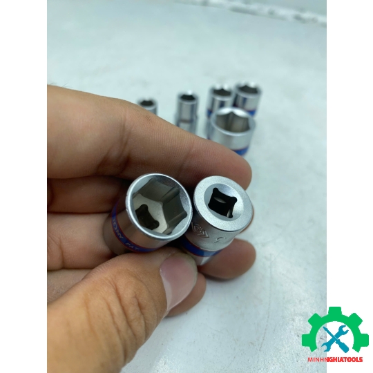 Tuýp 1/4" loại ngắn Kingtony 2335m, Kích thước lẻ 4-14mm