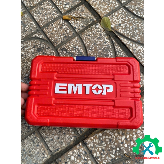 Bộ tuýp 1/2" đen ngắn 40mm CR-Mo 10 chi tiết EMTOP EMSS12101 10-24mm