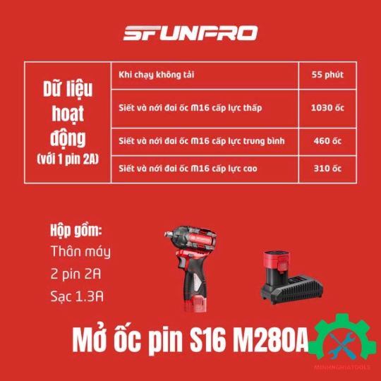 Máy Mở Ốc Pin SFUNPRO S16 M280A 