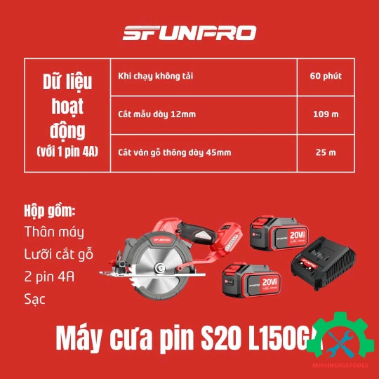 Máy Cưa Đa Năng Chạy Pin SFUNPRO S20 L150GA 