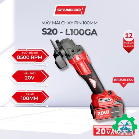 Máy Mài Chạy Pin SFUNPRO S20 L100GA 100MM 