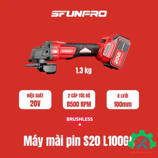 Máy Mài Chạy Pin SFUNPRO S20 L100GA 100MM 