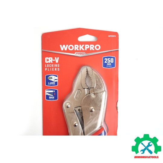 Kìm chết bẳng thép CR-V 10 inch 250mm Workpro WP231074